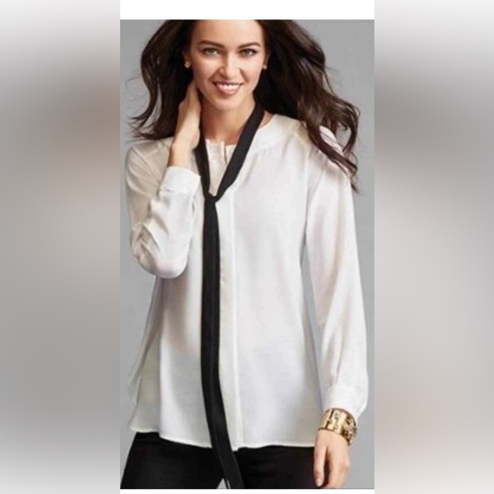 CABI TUXEDO BLOUSE NEW SIZE M